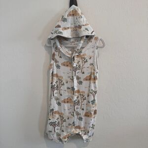 Angel Dear Joshua Tree Print Matching Bamboo Romper + Sun Hat Toddler Outfit